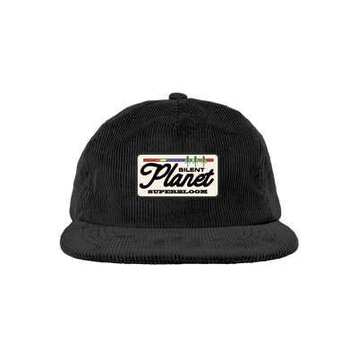 Corduroy Patch Hat - Black
