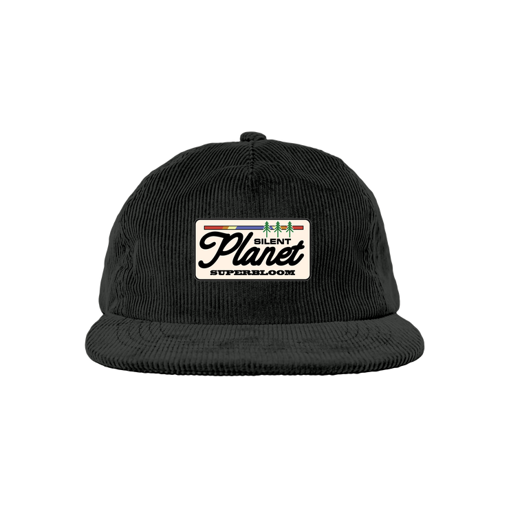 Corduroy Patch Hat - Black