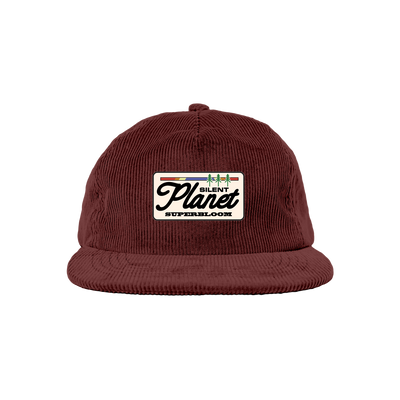 Corduroy Patch Hat - Maroon